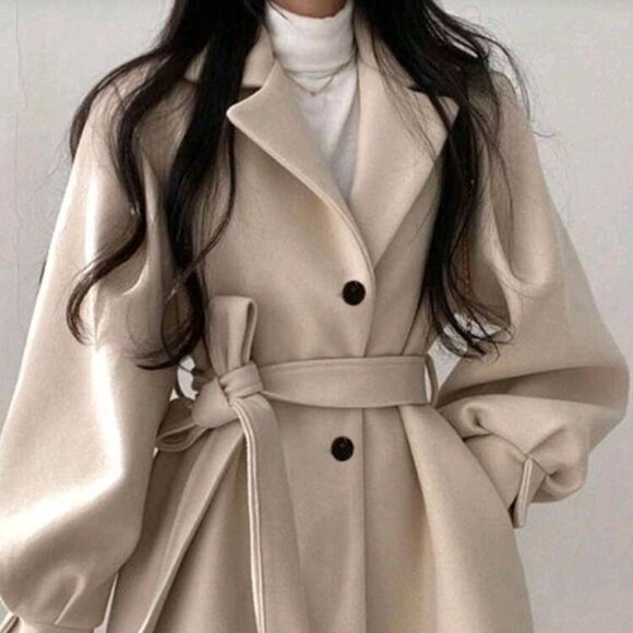 Jackets & Blazers - New Elegant Tie-Up Long Sleeve Women Long Jacket